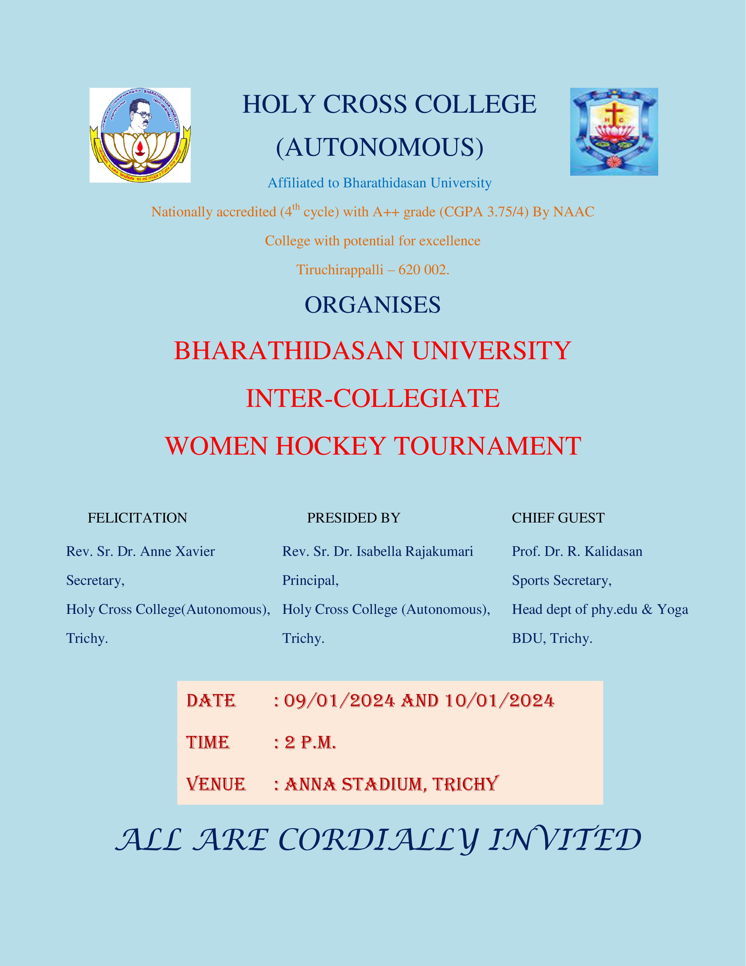 Inter Collagiate Hockey Tournament 2025 Invite